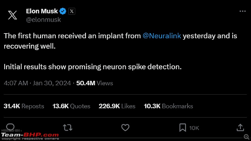 Elon Musk's Neuralink has successfully installed a brain implant in a human patient-elontweet.jpg