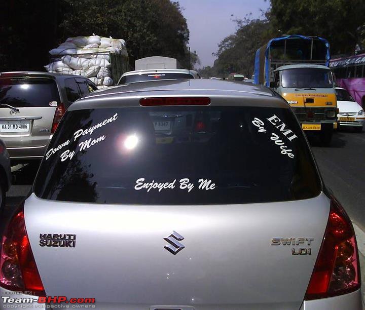 Pics of Weird, Wacky & Funny stickers / badges on cars / bikes-293571_271267236223234_100000198792891_1287626_6885401_n.jpg