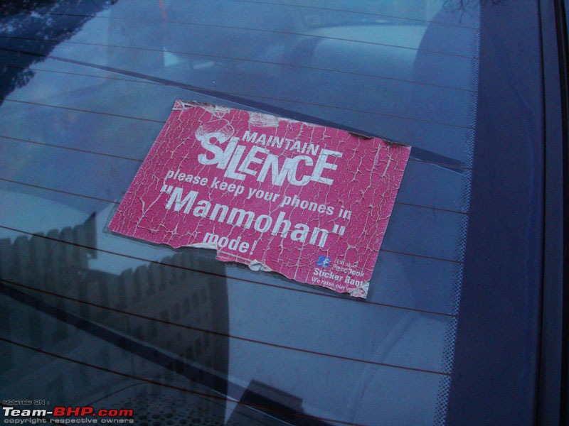 Pics of Weird, Wacky & Funny stickers / badges on cars / bikes-silence.jpg