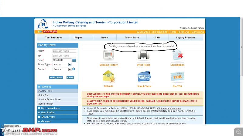 Indian Railways website (www.irctc.co.in) EDIT: IR resumes linen supply in select trains-irctc-account-suspended.png