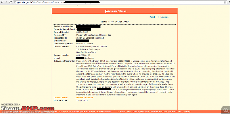 My experience with Petrol Pump Fraud - And the silver lining-complaint.png