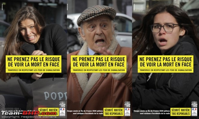 Cool safety initiative in France - Billboard gives pedestrians a scare if they cross on a redlight-crash.jpg