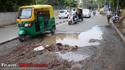 Pothole problems - Bengaluru artists use creative methods to embarrass civic authorities-22.jpg