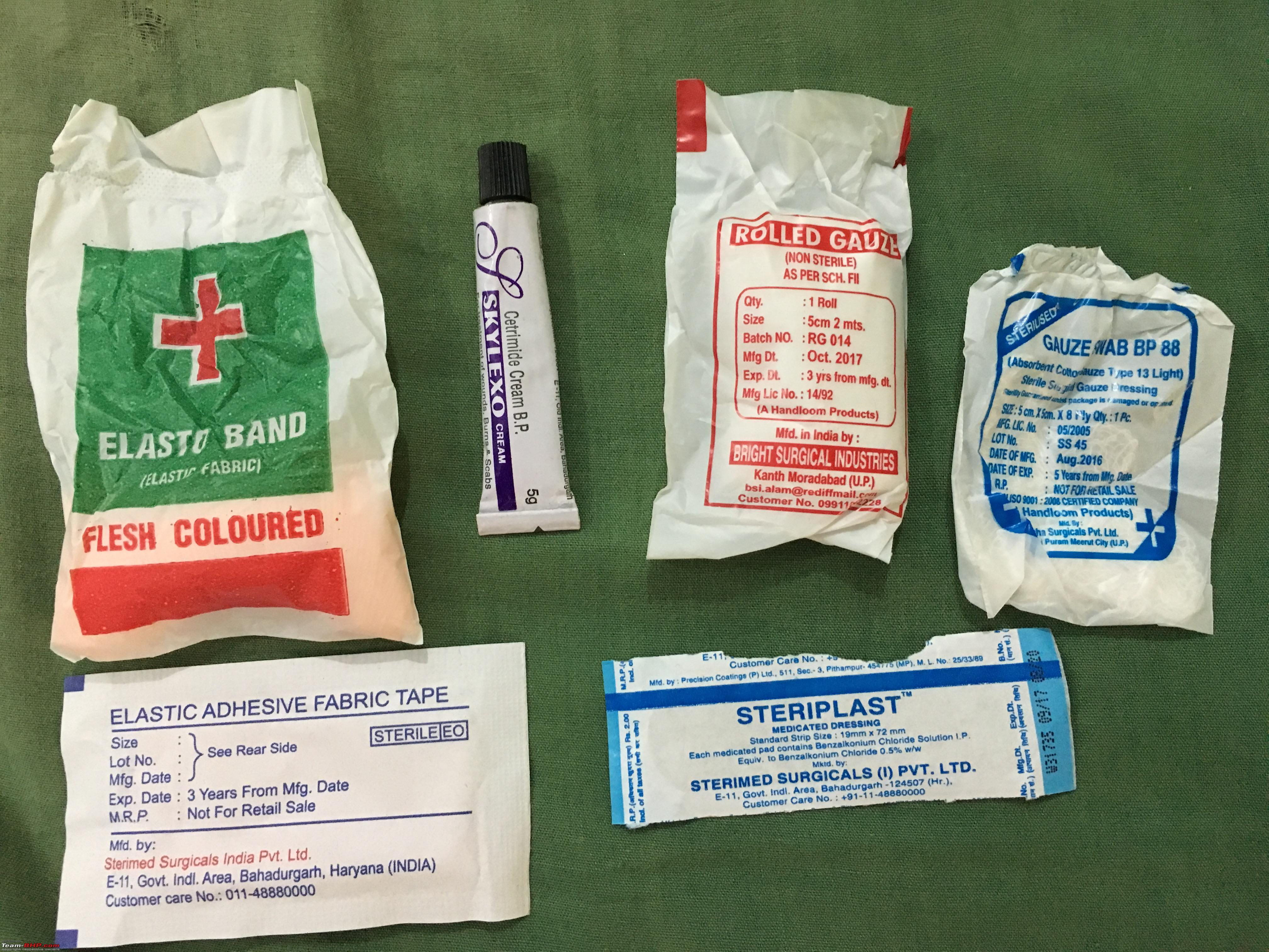 First Aid supplies, medicines & procedures for motorists - Team-BHP