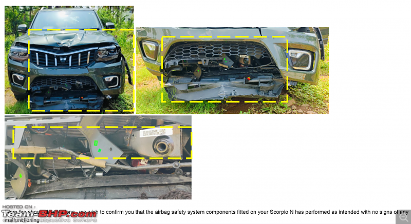 My Mahindra ScorpioN crashed into stationary car on bridge | Chassis bent | Need advice-screenshot-20240125-211159.png