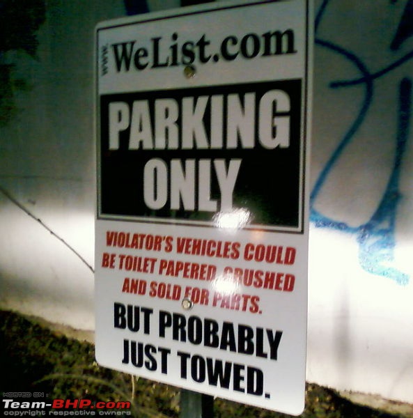 How do you stick a bell on a wall? Pics of Quirky signs, captions & boards-funny_no_parking_640_21.jpg
