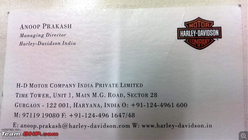 Harley Davidson Superlow XL883L - The Comprehensive Review-harley-md-anoop-prakash-visiting-card.jpg