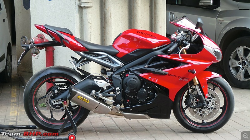 Triumph Daytona 675 flies in! Welcome home, Ravensoul-my-daytona-arrow-installed.jpg