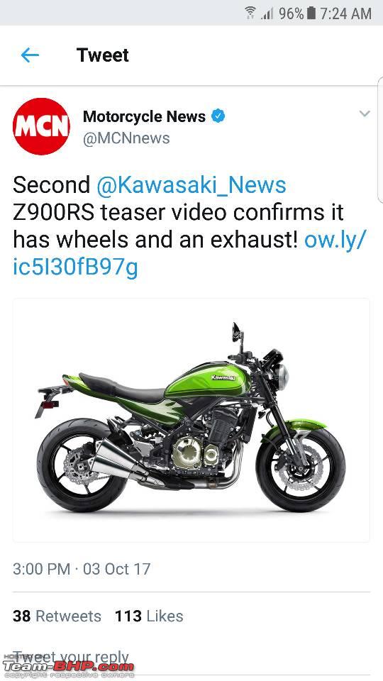KAWASAKI Z900 MOTORCYCLE, 2017-01, MINIATURE MOTORCYCLE MODELS IN WATCH