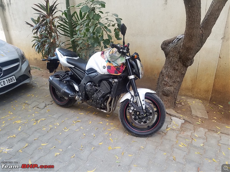 My Yamaha FZ1: Homecoming of a 12-year old following, 0.2642 gallons of fun-resting-banglore.jpg