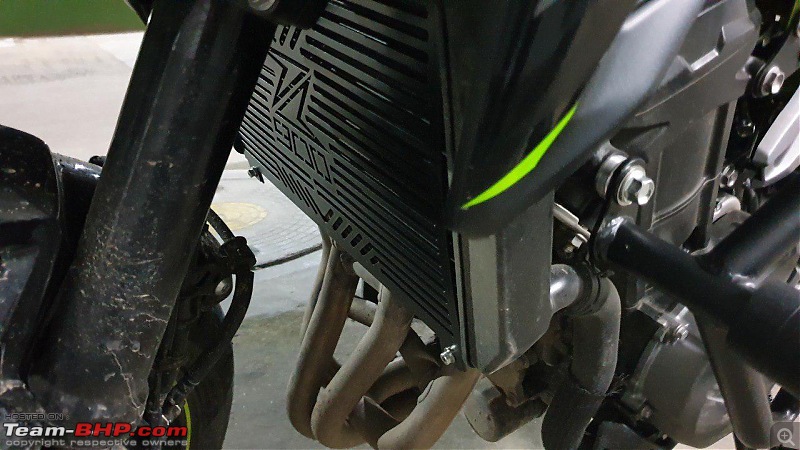 My 2019 Kawasaki Z900 - Bumblebee comes home-8-radiator-guard.jpg