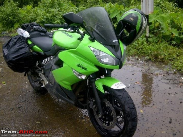 The Mean Green Big Kwacker Rides Home : My Kawasaki Ninja 650R-ninja-after-550kms.jpg