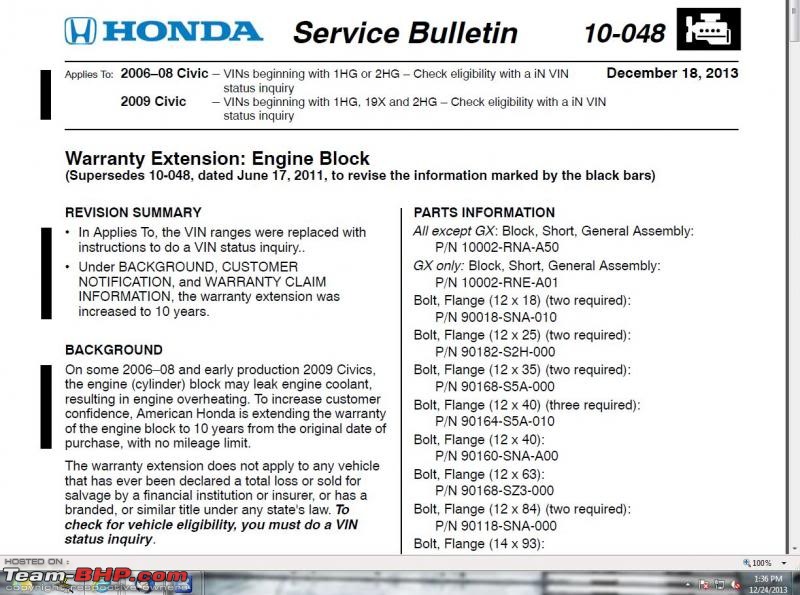 Honda Civic : Maintenance, Service Costs and Must dos-block.jpg