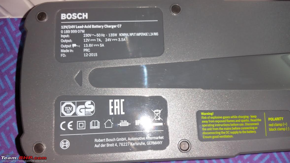 Ownership Review: Bosch C7 Battery Charger - Team-BHP