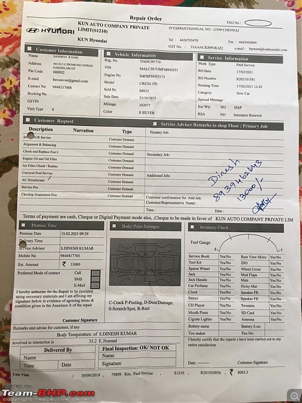 Engine Failure | Hyundai Creta Diesel AT | EDIT: Hyundai offers discount & resolves matter amicably-d50a1a0aa7e54927a0ca578549a36694.jpeg