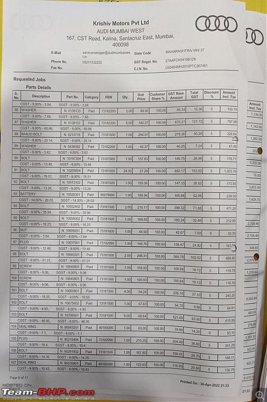 2015 Audi Q3 gets 5.5 lakh repair bill from Audi Mumbai West-audi8.jpg