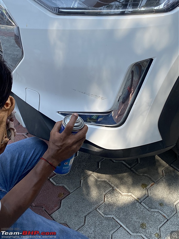 Car scratch removal at HP petrol pump | Mandaveli, Chennai-2.jpg