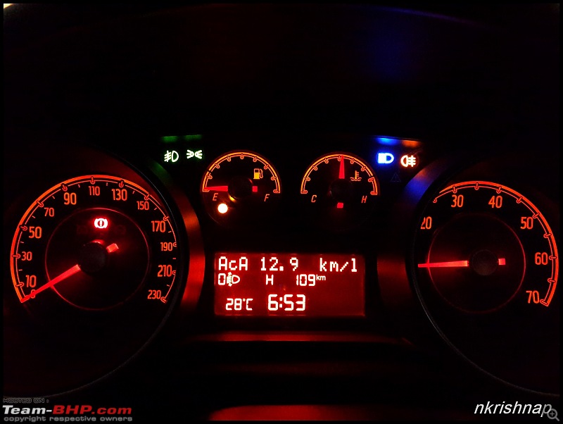 The 2014 Fiat Linea Facelift - Test Drive & Review-speedo-backlit.jpg