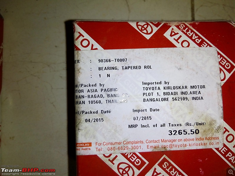 Toyota Innova: My Pre-worshipped Black Workhorse-bearing-tapered-roll-label-showing-mrp-rs-3265.50-thailand-manufactured.jpg