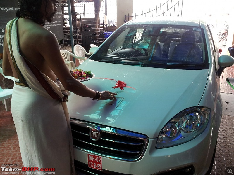 FIAT Accompli - Linea T-Jet Emotion (Pearl White). EDIT: 1st service completed-puja.jpg