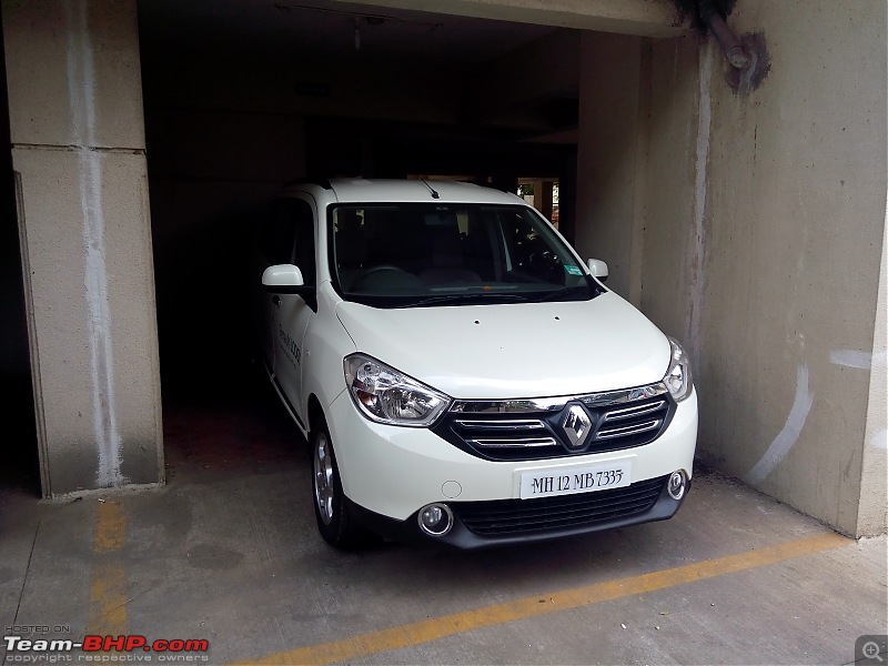 Orange Tank to conquer the road - Mahindra TUV3OO owner's perspective-lodgy-apartment-parking-slot-test1.jpg