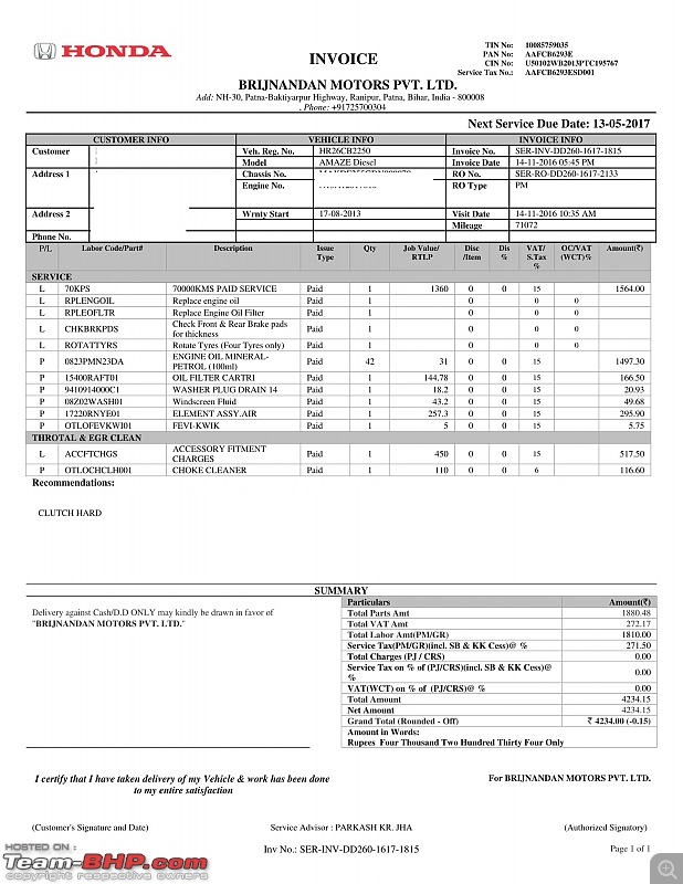 Review: 1st-gen Honda Amaze (2013)-invoice21331.jpg