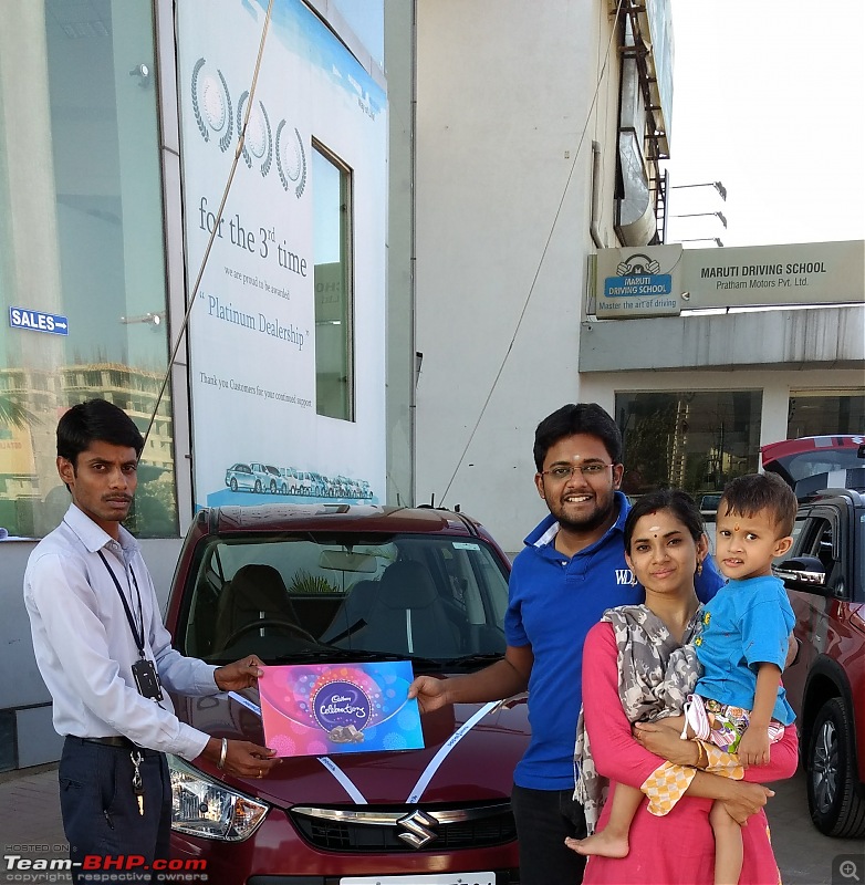 Shivam - Our new fire brick red Maruti Alto AMT VXi (O) - Now Sold-delivery.jpg