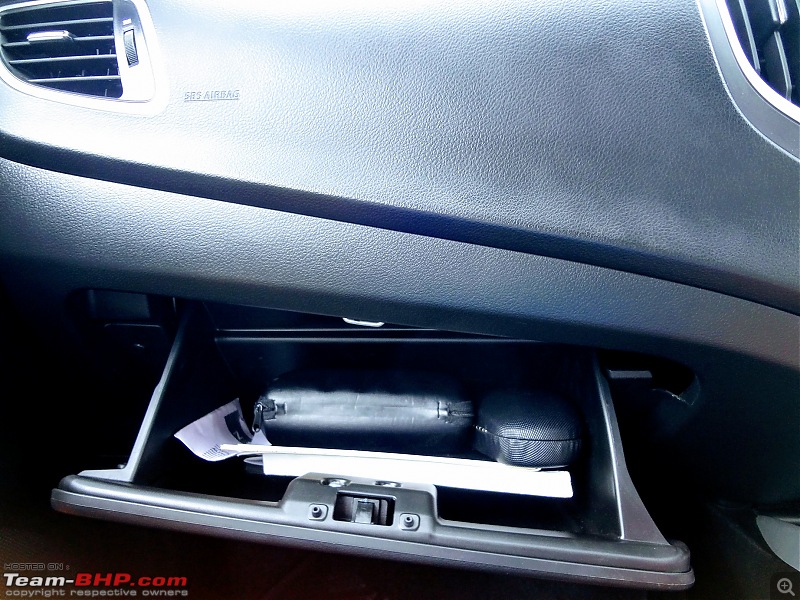 Maruti Baleno Delta CVT - The experience so far-glovebox.jpg