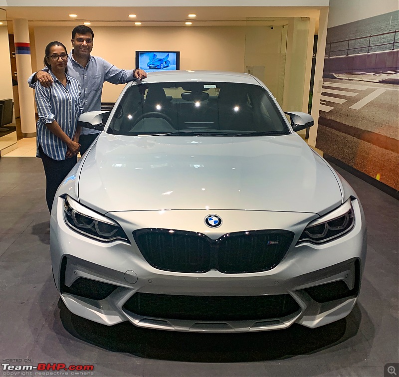 Scratching the sports car itch - My BMW M2 Competition-delivery-wife.jpg