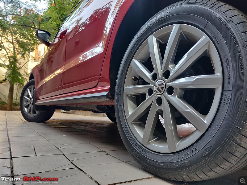 Review: Driving home our Sunset Red VW Polo Highline+ TSI Automatic-goodyear-rear.jpg