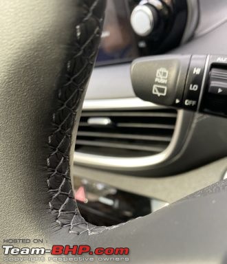 My Black 2020 Hyundai Tucson GLS Diesel AT | An Ownership Review | EDIT: 30,000 km update-steering_wheel_stitching.jpg