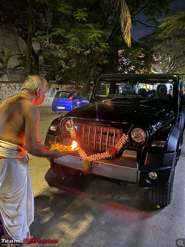Our First SUV | The Mighty Mahindra Thar Diesel AT-customary-puja.jpg