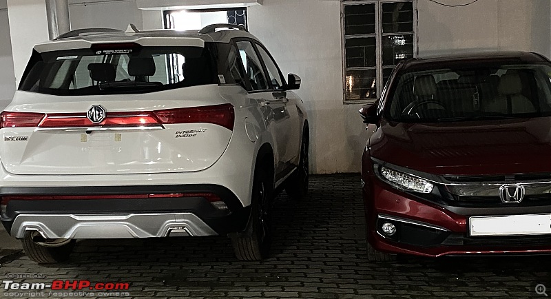 My MG Hector Sharp Diesel | Ownership Review-new-car-parking-masked.jpg