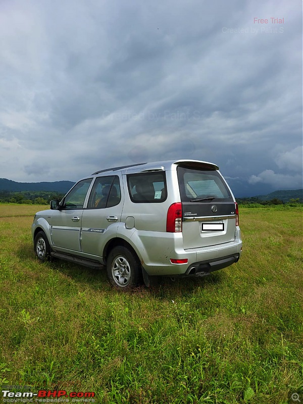 Used Tata Safari Storme Review | From a Maruti Suzuki Baleno to a Tata Safari Storme-safari_rear_three_quarter.jpeg