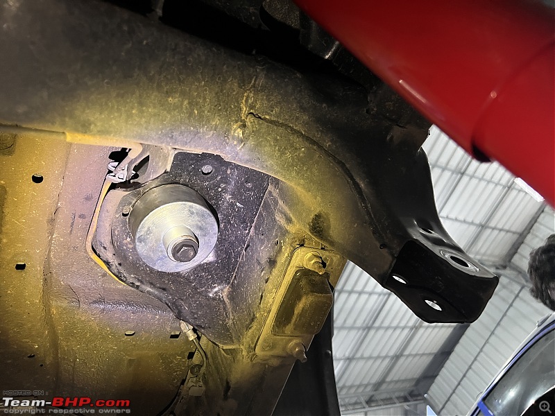 Initial Ownership Review & Modifications | 2021 Mahindra Thar-rear-spacer-installed.jpg