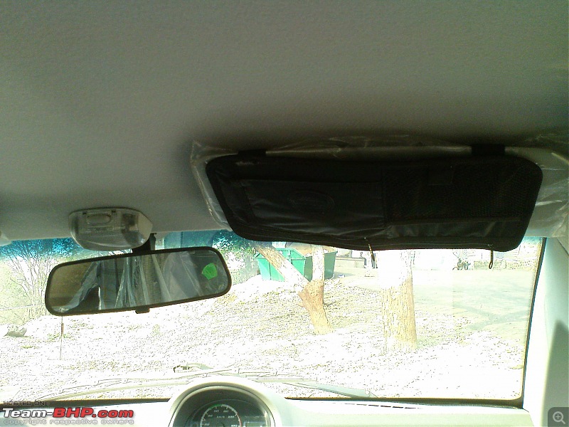 Lunar Beauty Arrives Home! ( My Tata Nano Lunar Silver LX )-sun-visor.jpg