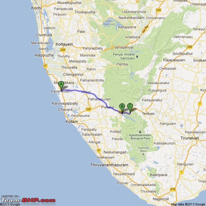 Solo Bike Ride To Thenmala, Palaruvi Falls & Courtallam Falls-tn_map.jpg