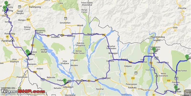 Dooars and Darjeeling from Asansol-dooars-drive-route-map.jpg
