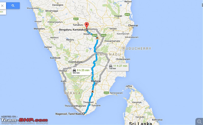 7618 kms Summer Road-Trip: Bangalore -> Kausani (Uttarakhand) -> Kanyakumari-map3.jpg