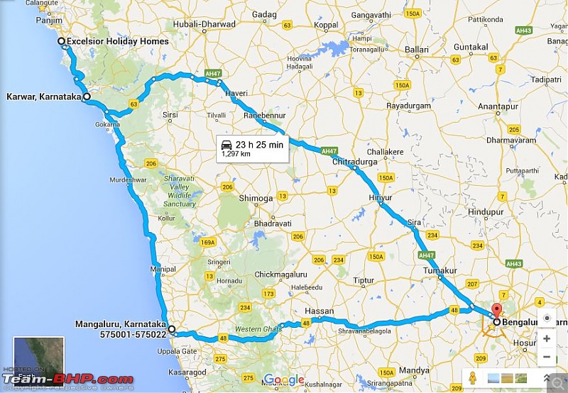bangalore to goa map Go Goa Gone Road Trip From Bangalore Shimoga Goa Team Bhp bangalore to goa map
