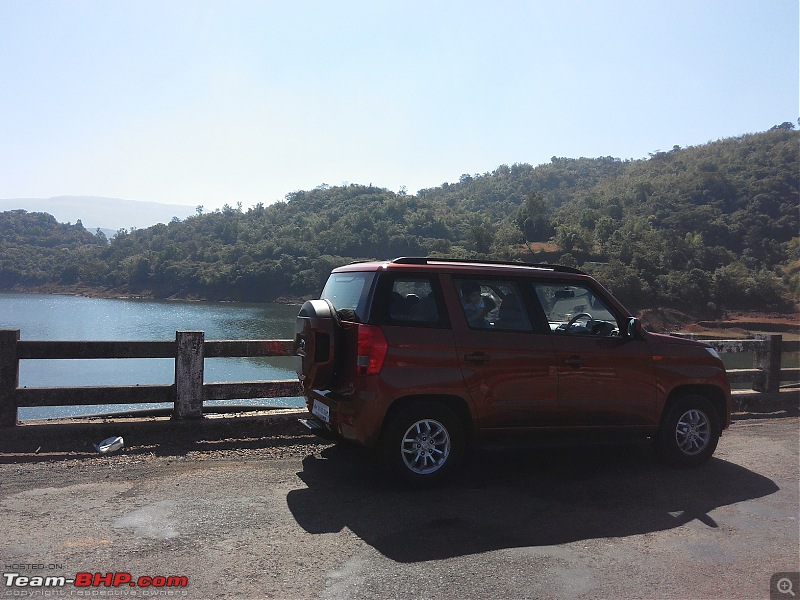 With my TUV300 to Sinhagad Fort, Balaji Temple, Narayanpur & Shivthar Ghal-15rear-view-tank-dam-water-backdrop.jpg