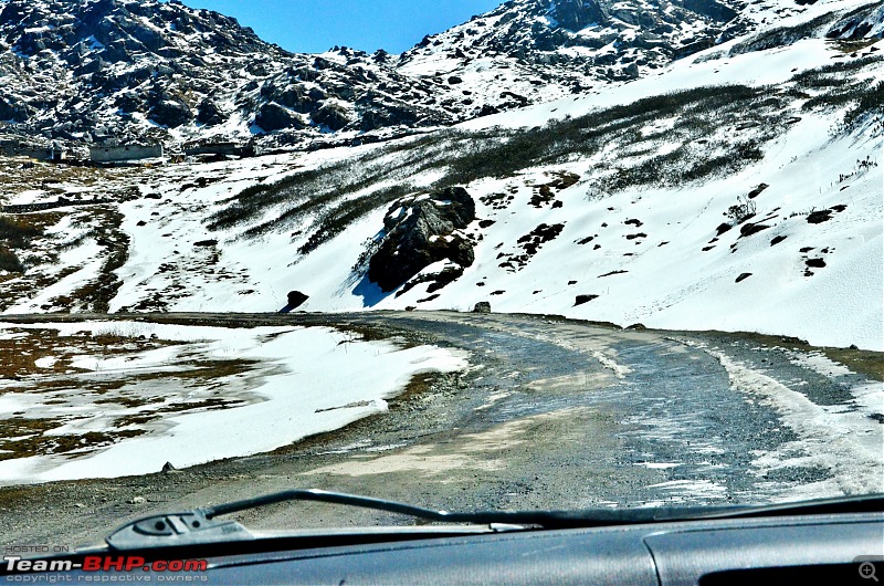 East Sikkim: Sailed through the Old Silk Route in hatchbacks, sedans and a Thar-snowy-road-1.jpg