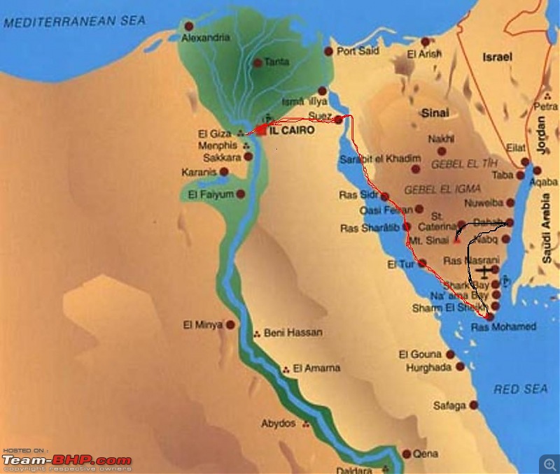 Egypt - Asia to Africa, Mediteranean to Red sea-map.jpg