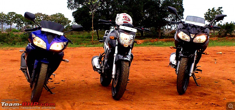 Bangalore to Chikmagalur - 3 Yamahas race to the Young Girl's Town-bikes1.jpg