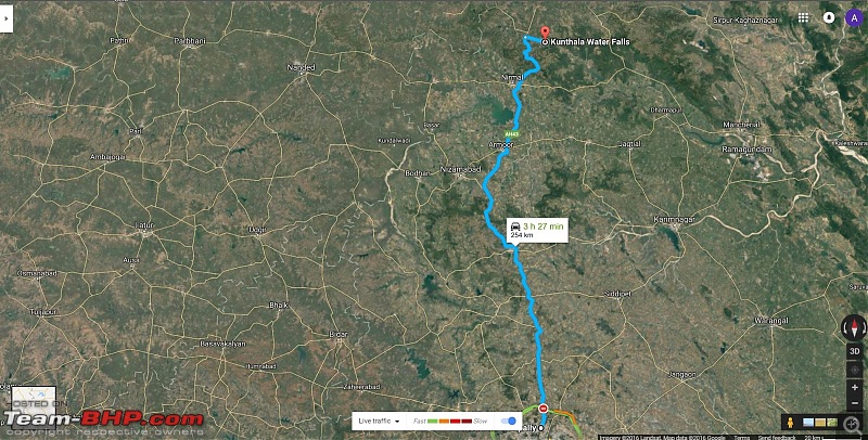 Road-trip to Kuntala Waterfalls, Telangana-route-map.jpg