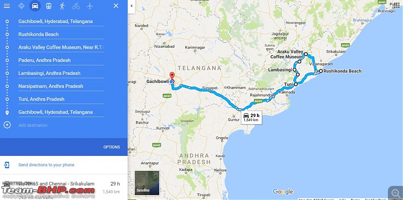 Kawasakis & Triumphs ride to Vizag & Araku Valley - Photoblog of an 1800 km ride-hydvizagaraku-valley-ride-map.jpg