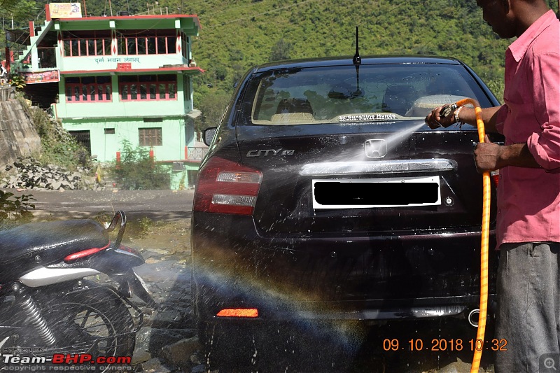 To Badrinath in a Honda City-car-cleaning.jpg