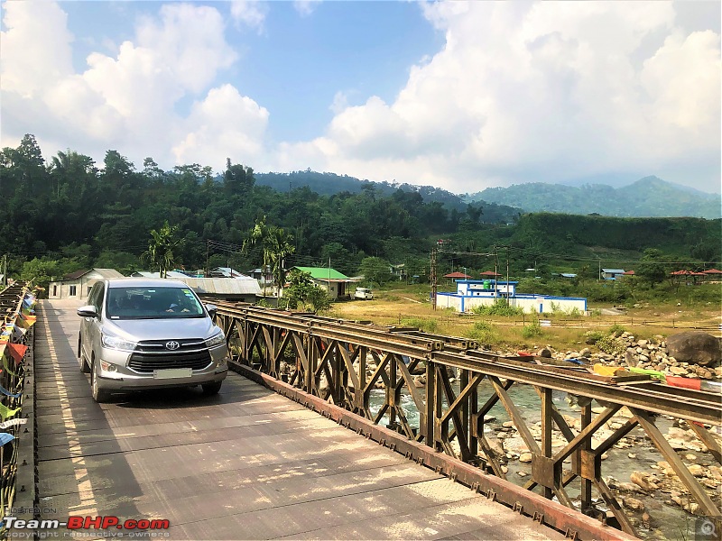 Autumn Drive in an Innova Crysta to Dooars, Kolakham, Kalimpong & Darjeeling-07.-crossing-innova-gorubathan-bridge.jpg