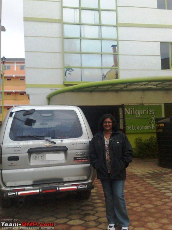 An incredible road trip to Velankanni, Kodaikanal and Ooty-chevy-wifey-front-our-hotel.jpg
