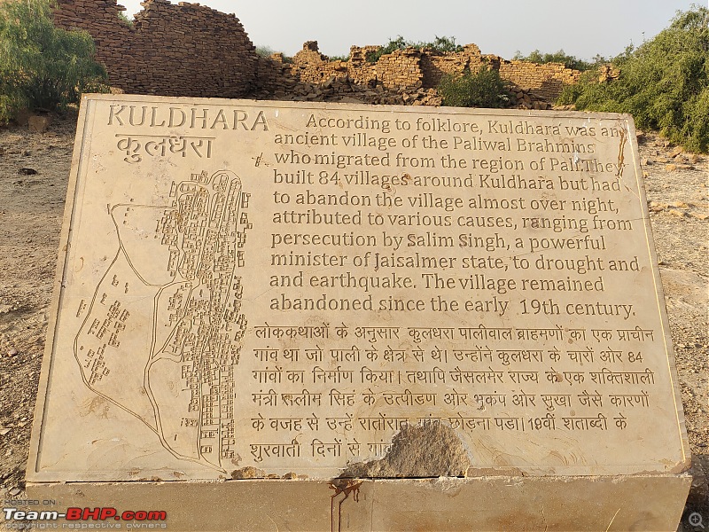 Bangalore to Rajasthan in a Jeep Compass-kuldhara-board.jpg